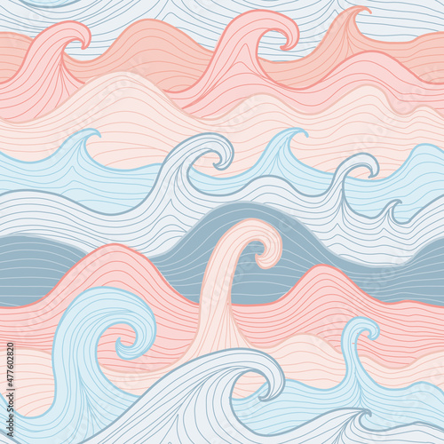 Abstract Sea Background. Seamless Pattern for your design