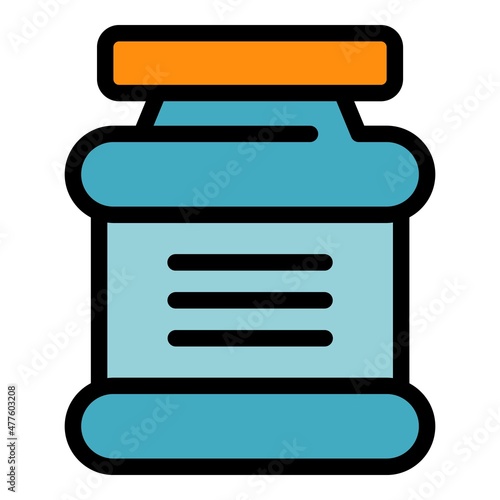 Sport nutrition energy icon. Outline sport nutrition energy vector icon color flat isolated