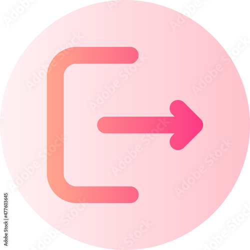 logout gradient icon