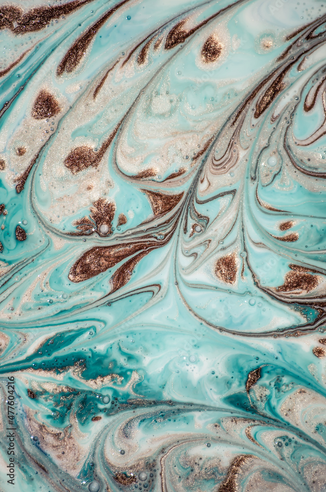 Traditional Ottoman Turkish marbling art. Natural Luxury.  EBRU- Ancient oriental drawing technique. Extra special and luxurious- ORIENTAL ART. Ripples of agate.