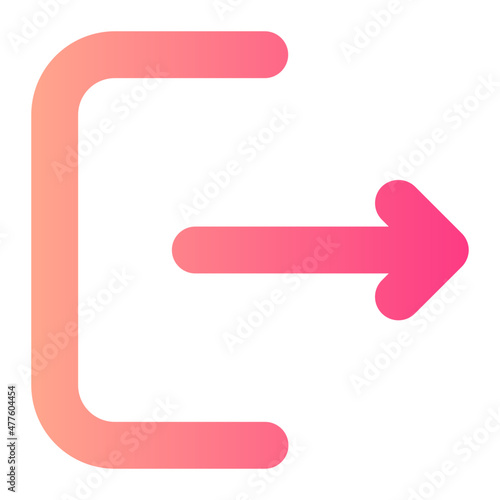 logout gradient icon