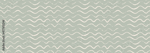 Vector abstract seamless pattern with Hand-drawn brush stroke wave lines. Doodle wavy scribble background. Boho nursery ethnic doodles. Scribbles, lines, pen marks.