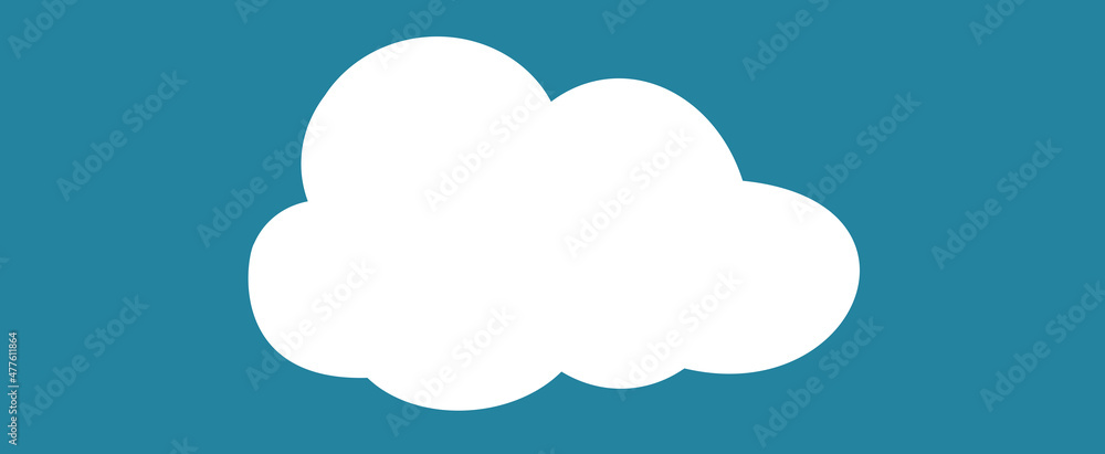 Cloud isolated on background. Cloud for web site, poster, placard and wallpaper. Creative modern concept. Cloud vector illustration
