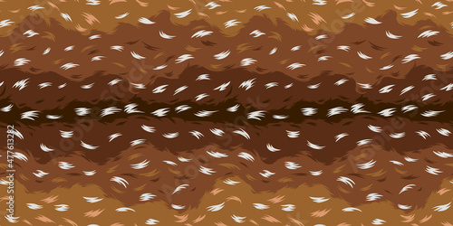 Animal skin fur pattern spots print seamless border, background