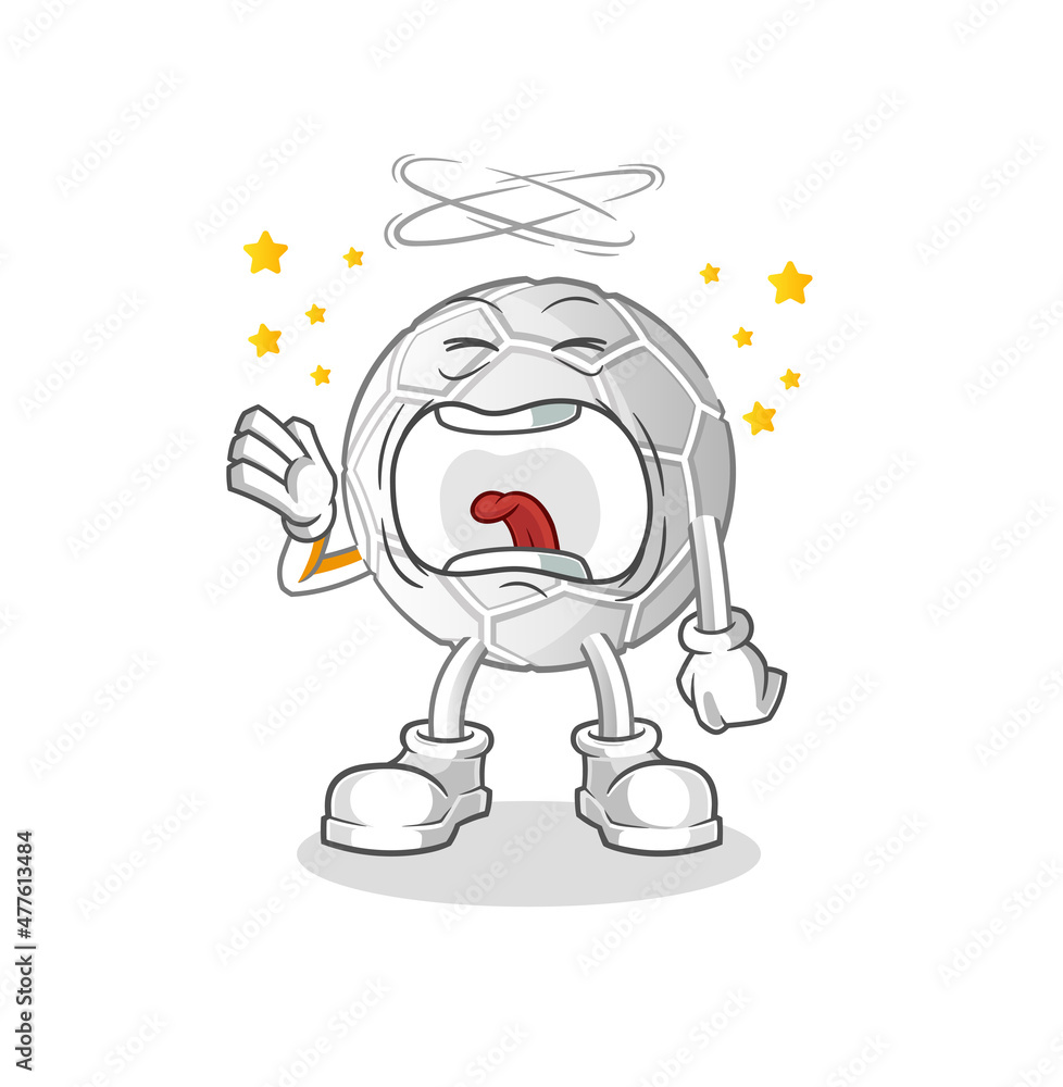 hand ball yawn character. cartoon mascot vector hand ball yawn character. cartoon mascot vector