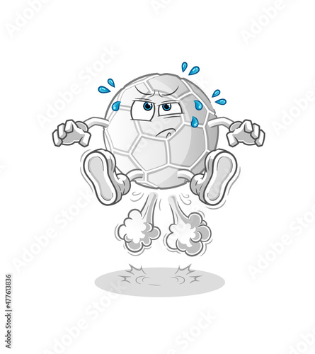 hand ball fart jumping illustration. character vector