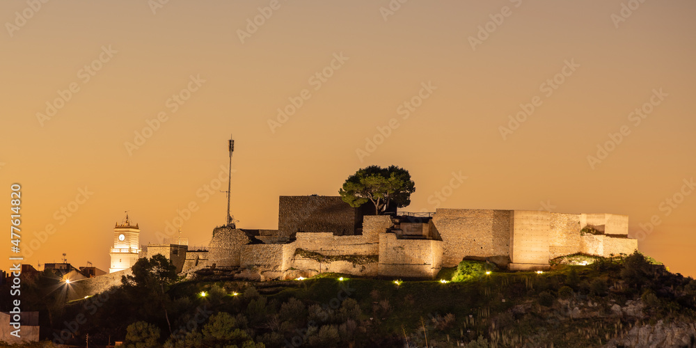 Morning Glow at castle ruins in Oropesa del Mar, Spain