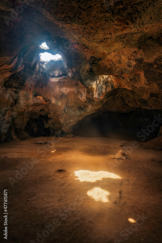 One of the chambers in the Guadirikiri Cave in Arikok National Park along the northern coast of Aruba. photo