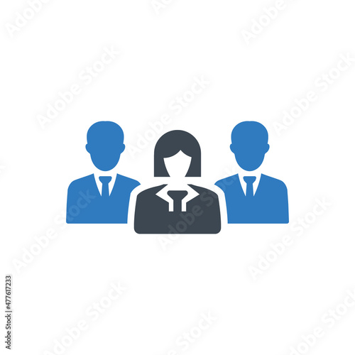 Women team leader icon