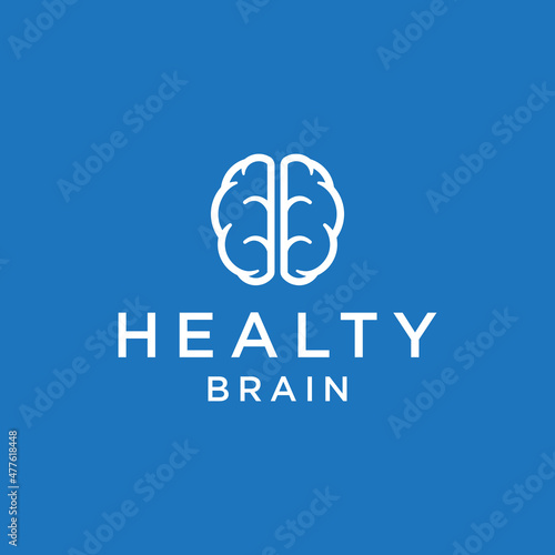 Healthy brain logo with modern concept