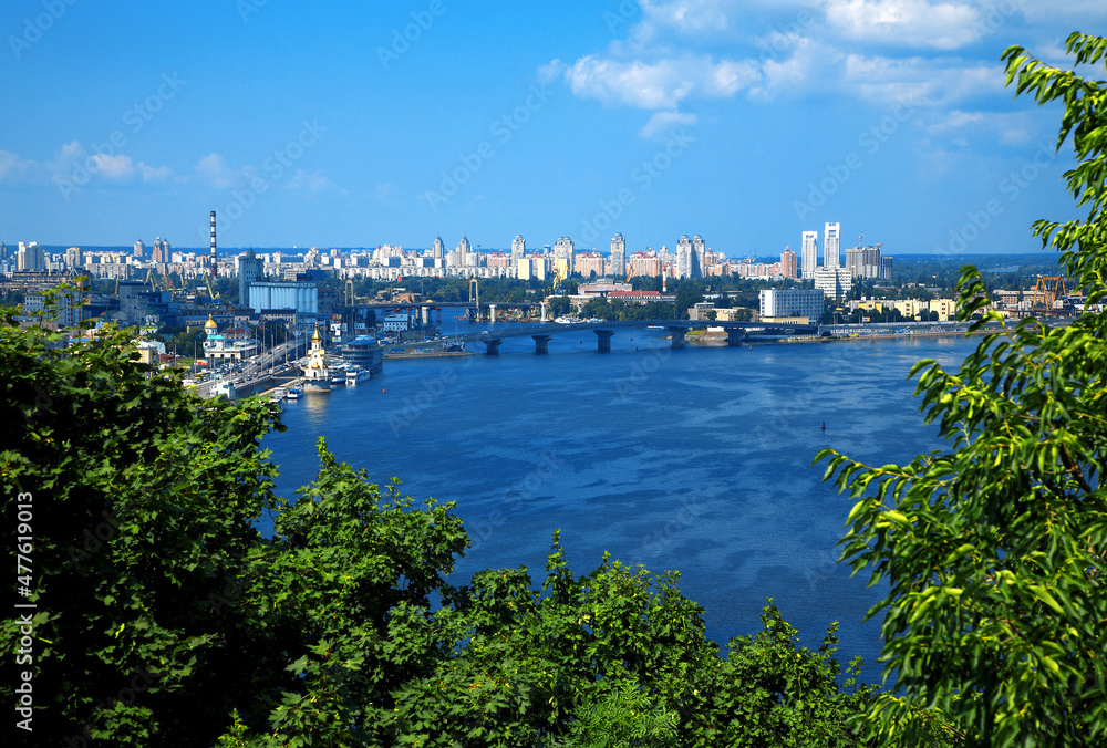 Kiev panorama, Dnepr river, Kiev, Ukraine.