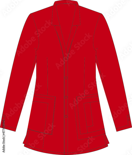Women Stylish Media Lab Coat Vectors 