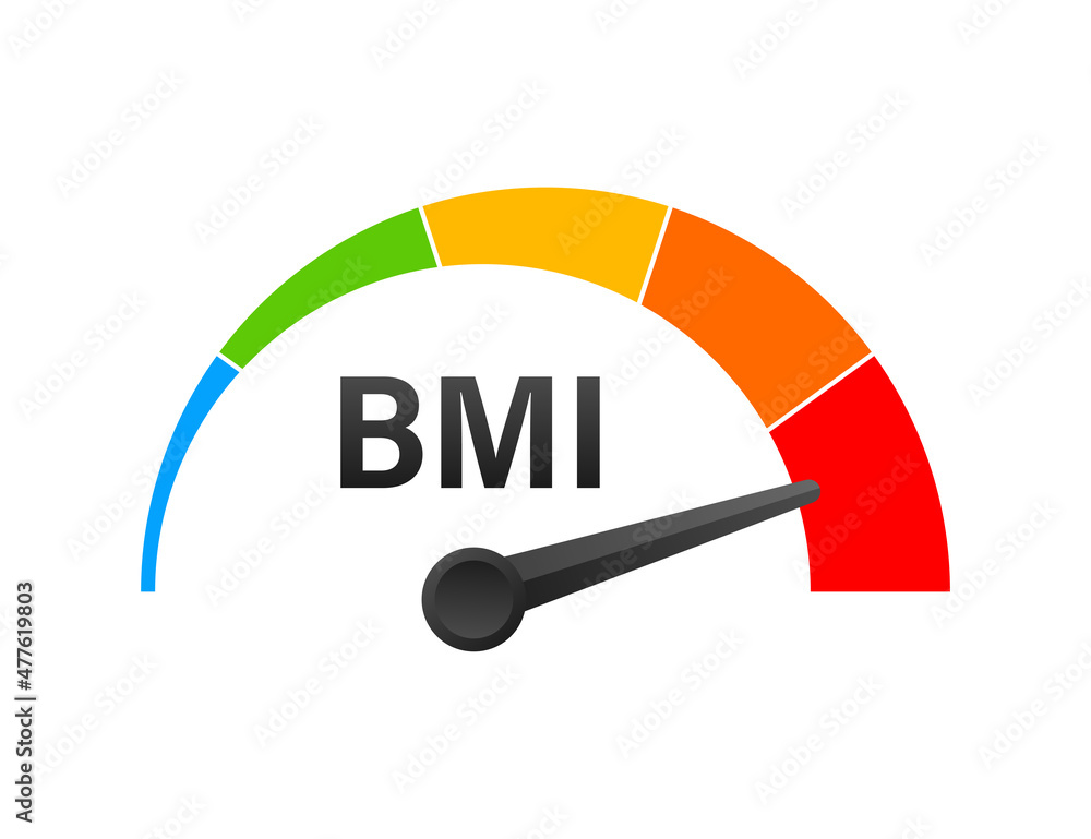 Indikator bmi on white background. Chart concept. Vector icon. Indikator bmi on white background. Chart concept. Vector icon.