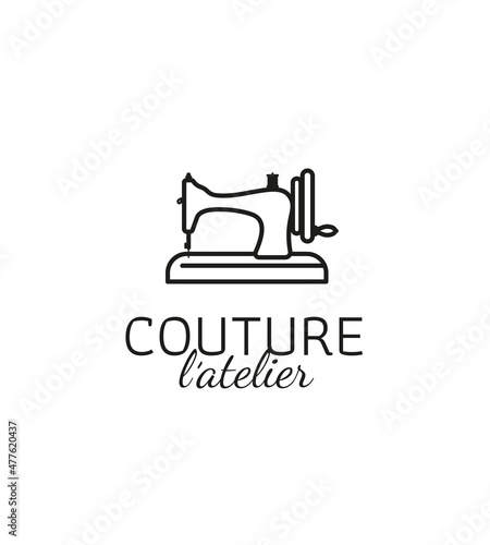 logo pour mercerie, magasin de tissu, couturière, retouche, modéliste, créateur de mode, vêtement, artisan, atelier de couture