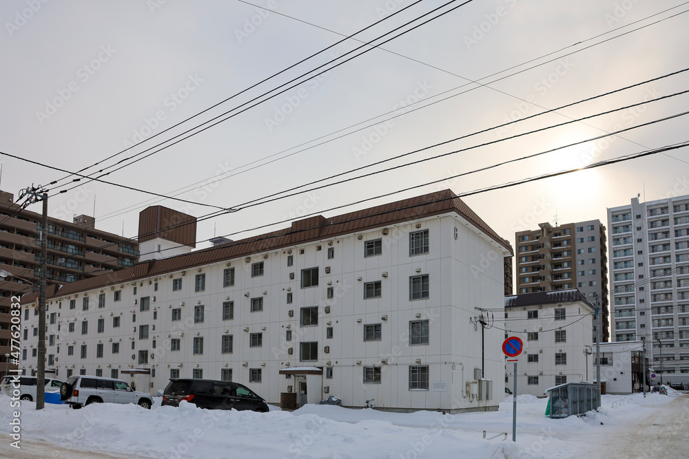 Fototapeta premium 防衛省平岸公務員宿舎 北海道札幌市豊平区平岸