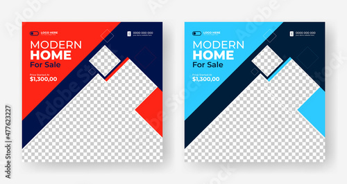 Real Estate social media sale banner design template