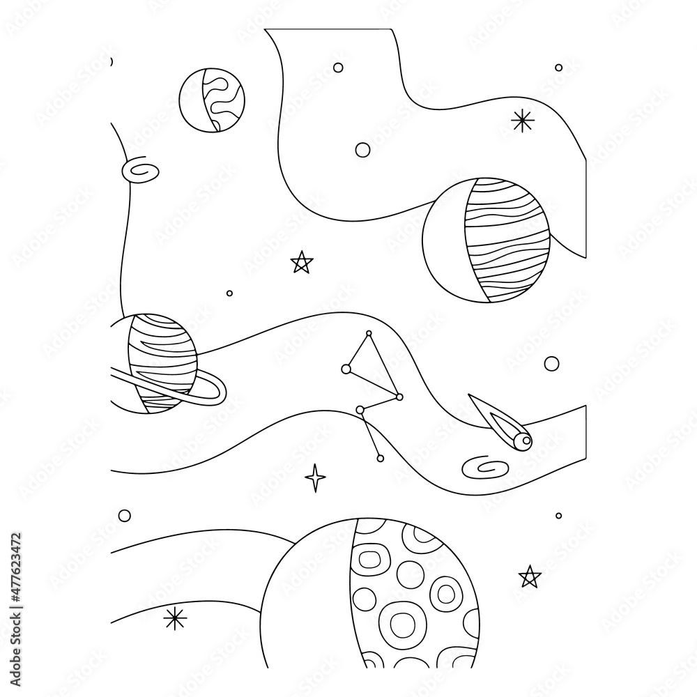 Space Vector Art Rocket Planet Spaceship Kids Coloring And Activity Space vector art rocket planet spaceship kids coloring and activity