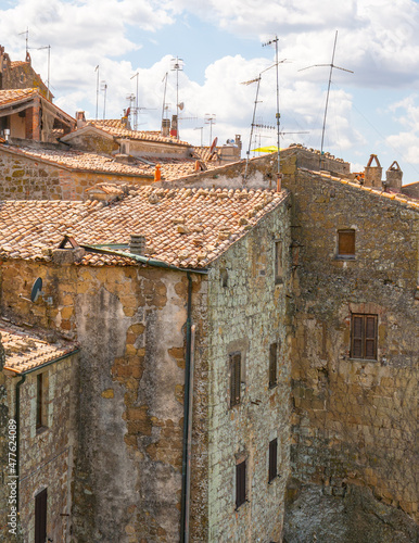 view of the roofs of the town