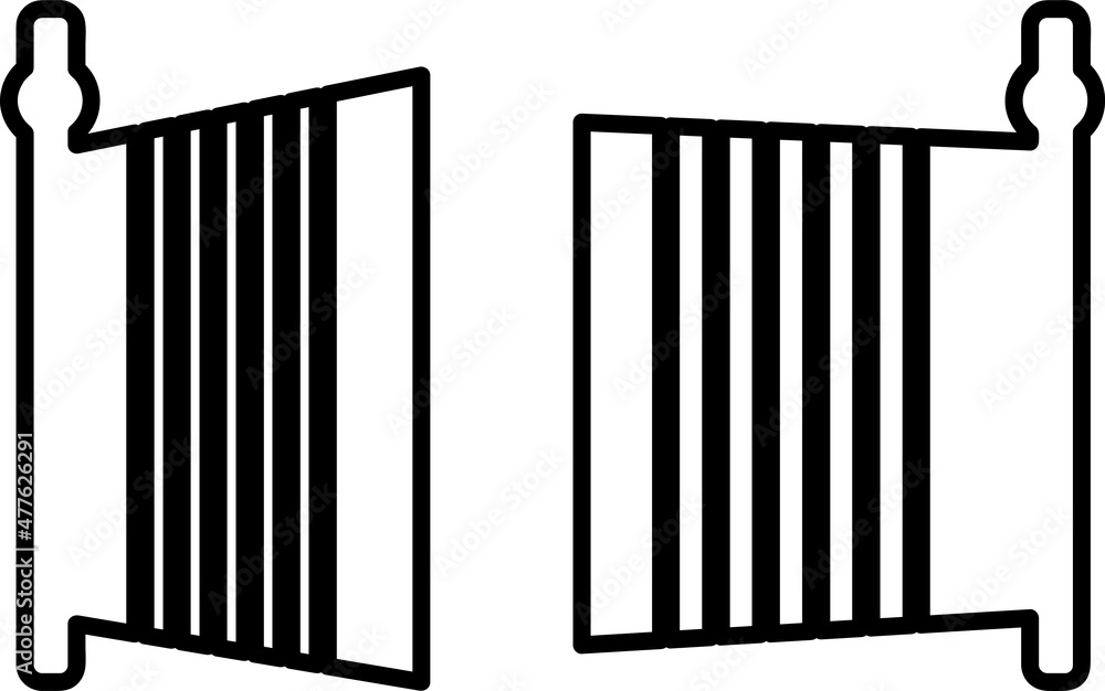gate icon. Simple filled gate vector icon. On white background..eps gate icon. Simple filled gate vector icon. On white background..eps