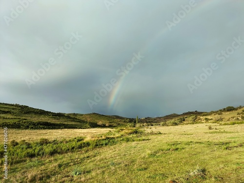 rainbow in the mountains