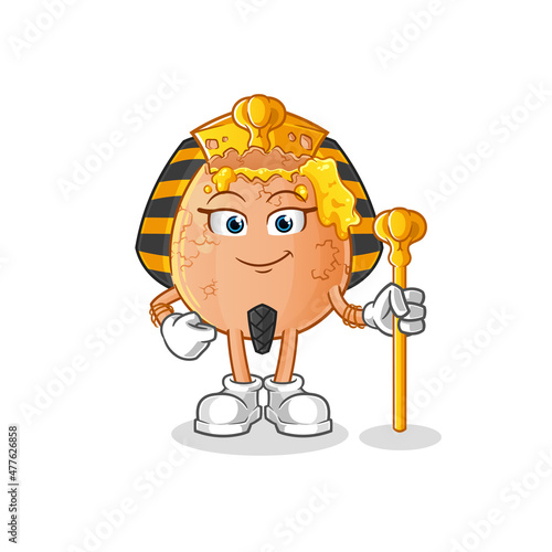 broken egg ancient egypt cartoon. cartoon mascot vector