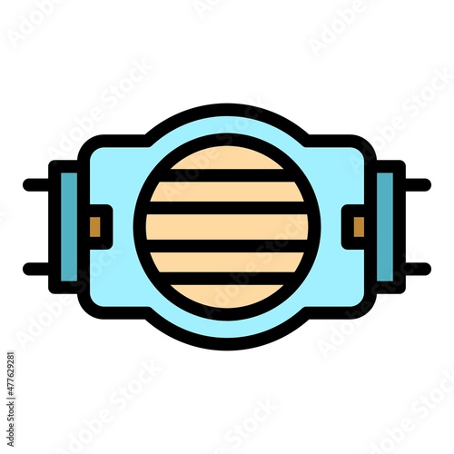 Motor pump irrigation icon. Outline motor pump irrigation vector icon color flat isolated