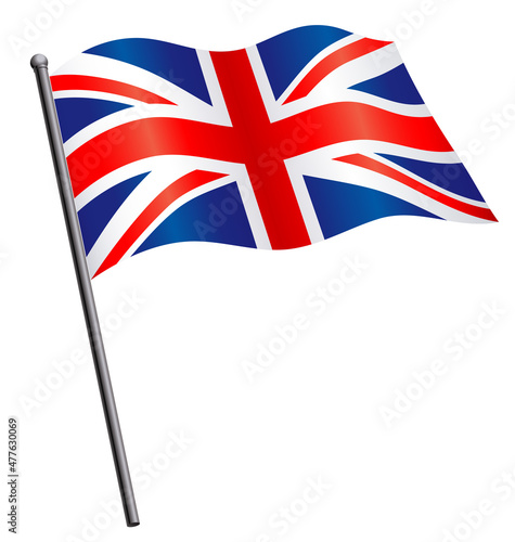 uk england flag waving on flagpole