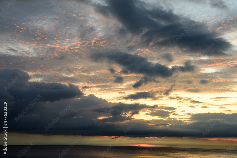 Fototapeta premium Colorful abstract clouds at sunset.