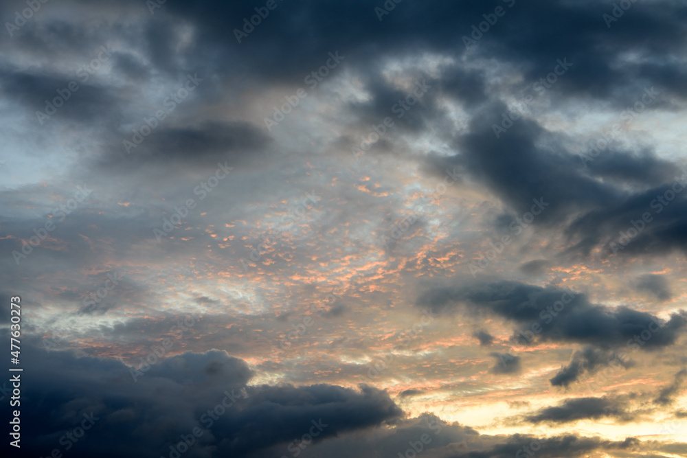 Obraz premium Colorful abstract clouds at sunset.