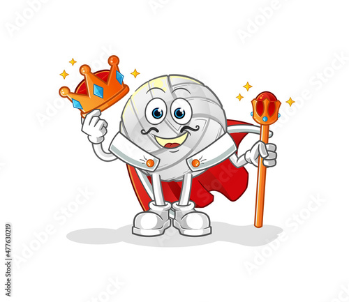 volleyball king vector. cartoon character