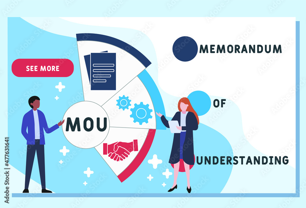 MOU - Memorandum Of Understanding acronym. business concept background. vector illustration concept with keywords and icons. lettering illustration with icons for web banner, flyer, landing page MOU - Memorandum Of Understanding acronym. business concept background. vector illustration concept with keywords and icons. lettering illustration with icons for web banner, flyer, landing page