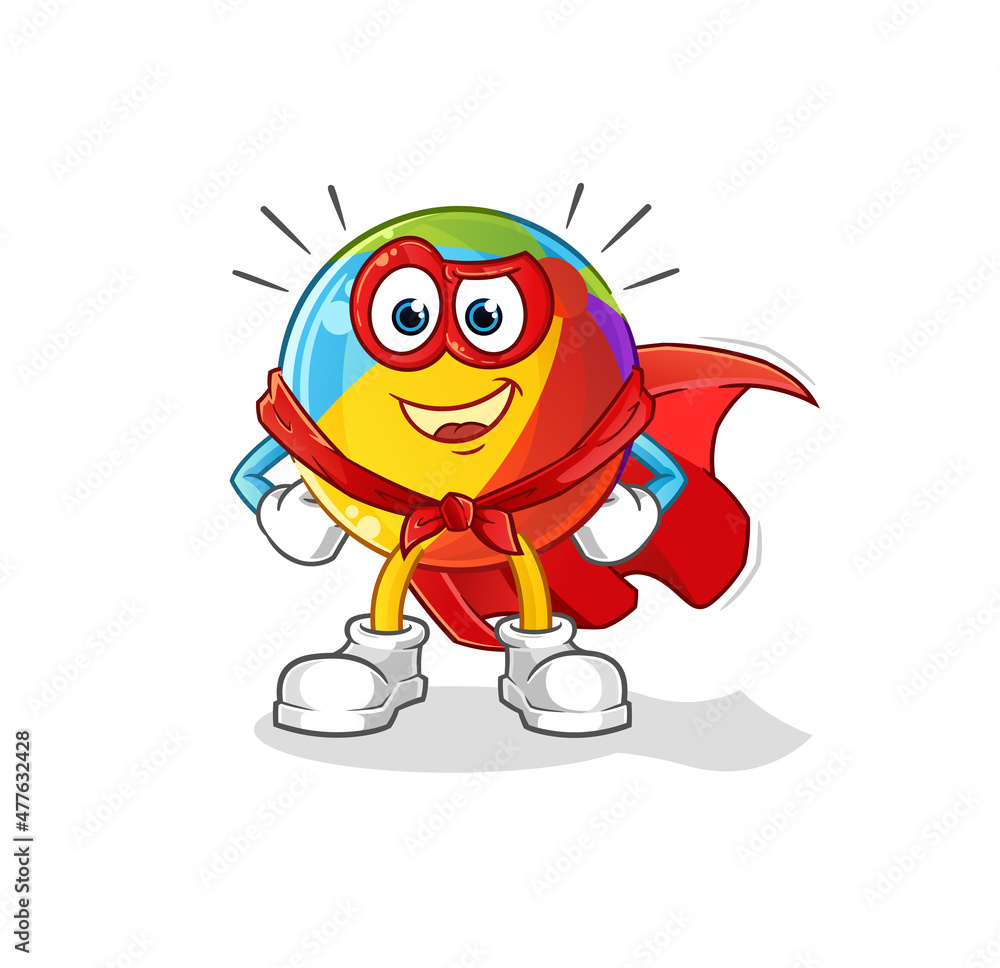 beach ball heroes vector. cartoon character beach ball heroes vector. cartoon character