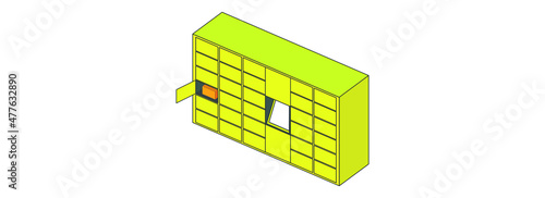 Premium vector parcel locker icon for your delivery business.