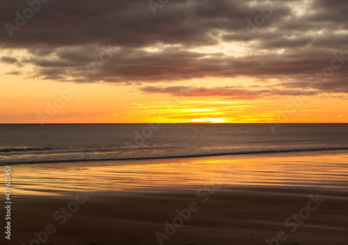 Sunrise to start the day at Blyth beach in Northumberland