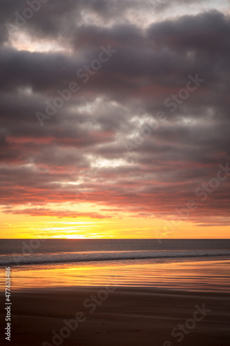 Sunrise to start the day at Blyth beach in Northumberland