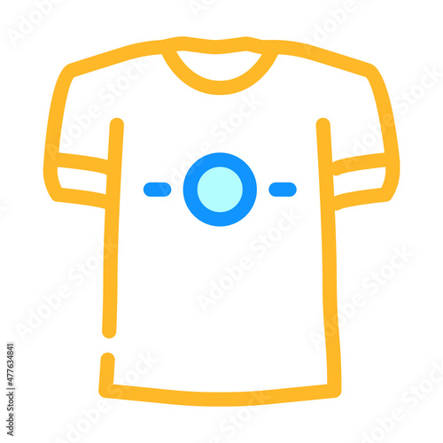 t-shirts and short sleeve color icon vector. t-shirts and short sleeve sign. isolated symbol illustration