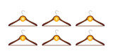 Icon with size clothes and hangers for cloth design. Vector illustration.