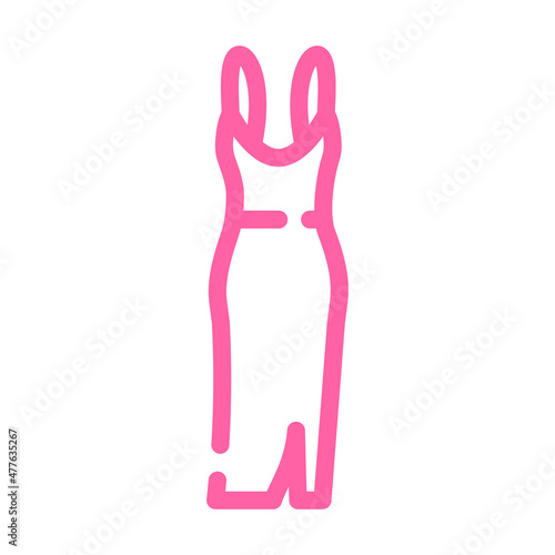 evening party dress color icon vector. evening party dress sign. isolated symbol illustration