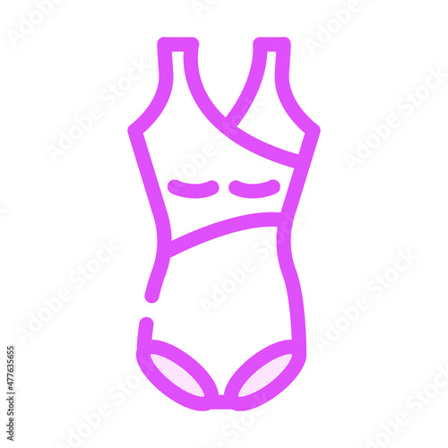 beachwear one-piece color icon vector. beachwear one-piece sign. isolated symbol illustration