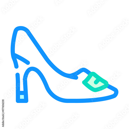 pumps and slingbacks color icon vector. pumps and slingbacks sign. isolated symbol illustration