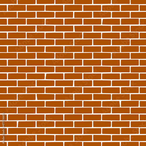 A drawing of a wall made of tile bricks. Vector