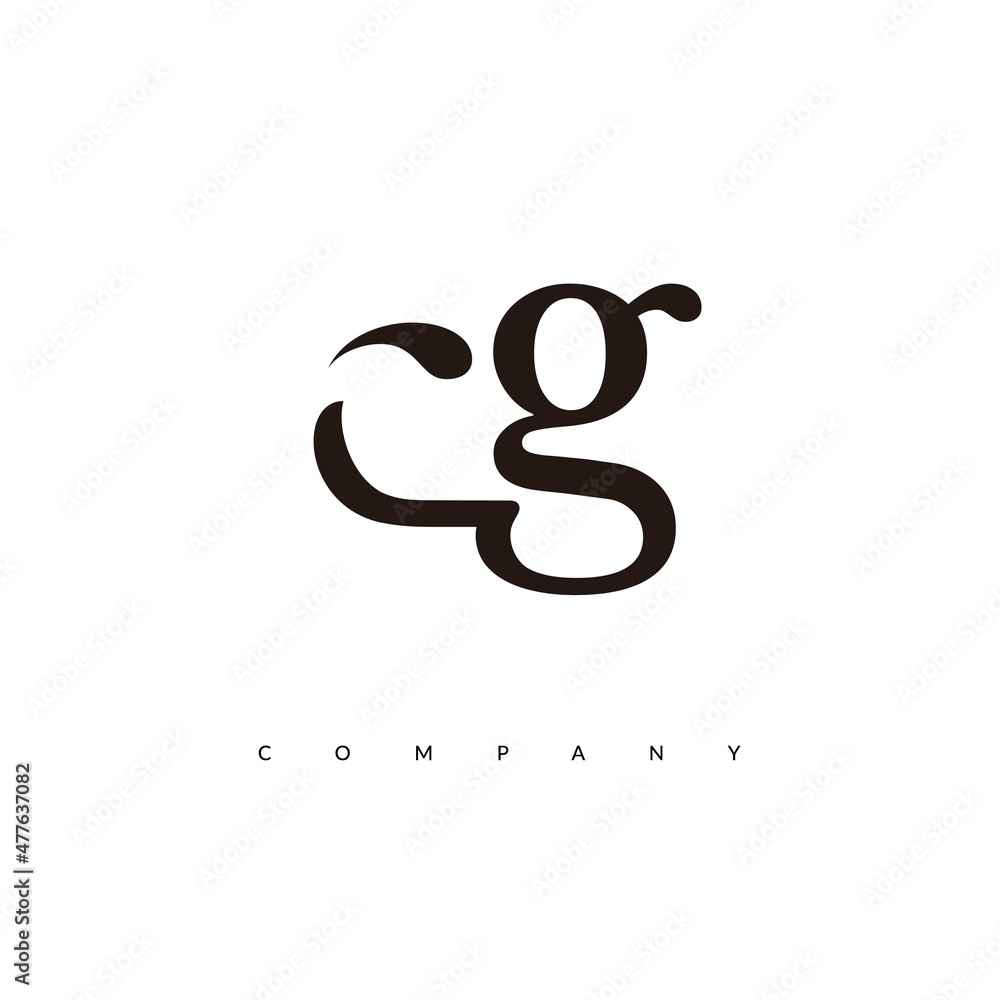 Initial CG Logo Design Vector Initial CG Logo Design Vector
