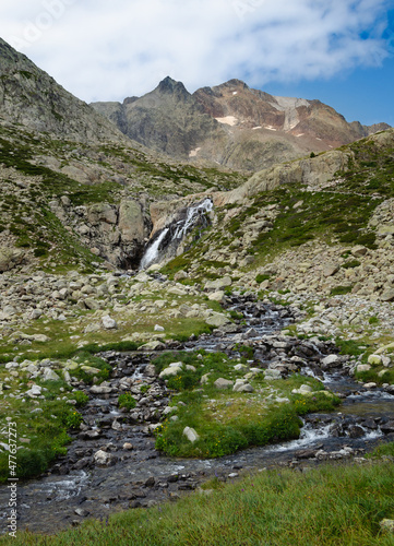 Waterfall in the mountains of Ordesa and Monte Perdido