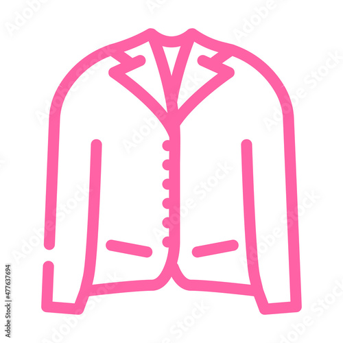 jacket clothes color icon vector. jacket clothes sign. isolated symbol illustration