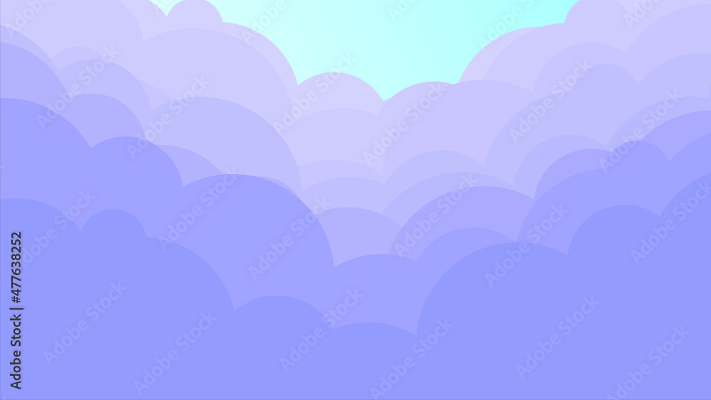 Sky and clouds background. Stylish design with flat posters, flyers, postcards, web banners. Isolated Object. Vector illustration.