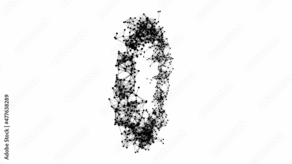 Black and white dots and lines on a white screen, mockup Black and white dots and lines on a white screen, mockup