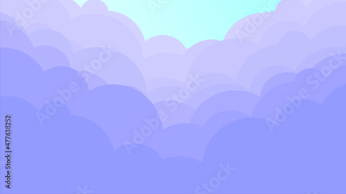 Sky and clouds background. Stylish design with flat posters  flyers  postcards  web banners. Isolated Object. Vector illustration.