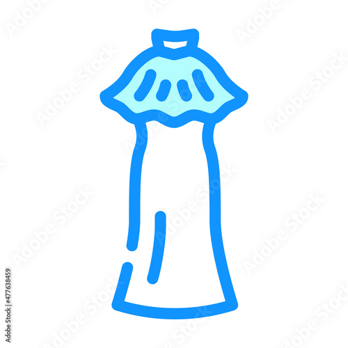 dresses evening gowns garment color icon vector. dresses evening gowns garment sign. isolated symbol illustration