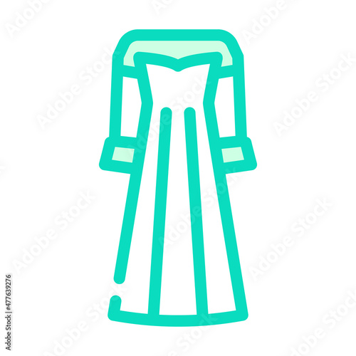 dresses evening gowns color icon vector. dresses evening gowns sign. isolated symbol illustration