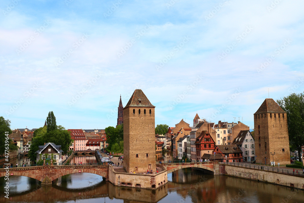 Bridge and Towers in Strasbourg